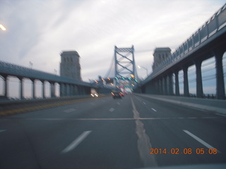 night boat ride along the Colorado River - bridge