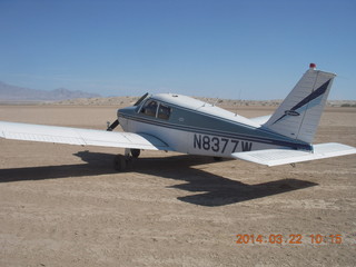 N8377W in flight over Valley of Fire