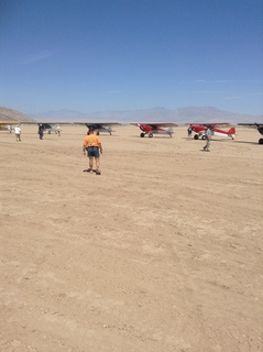 Ocotillo airstrip (L90) - Adam and Carbon Cubs in a row