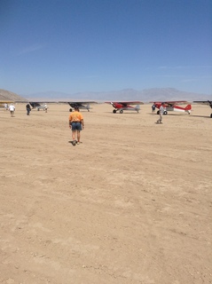 Ocotillo airstrip (L90) - Adam and Carbon Cubs in a row