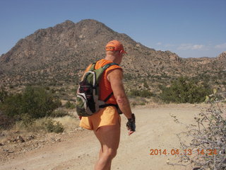 Bagdad hike (my old running loop) - Adam (back) - tripod and timer