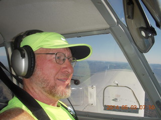 480 8m3. Adam flying N8377W to Double Circle Ranch