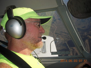 Adam flying N8377W to Double Circle Ranch