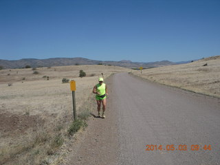 158 8m3. Double Circle Ranch run - Adam running