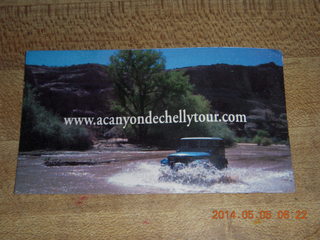 Canyon de Chelly guide Dan  business card