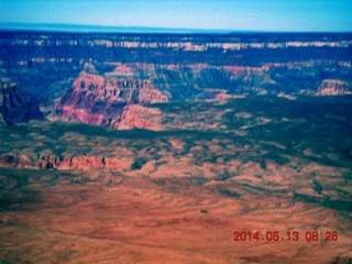 aerial - grand canyon in the distance