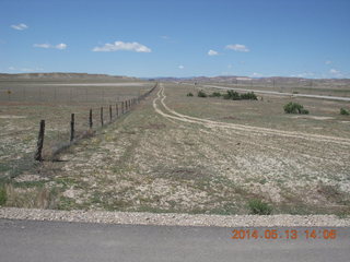 Moab dirt path alongside highway