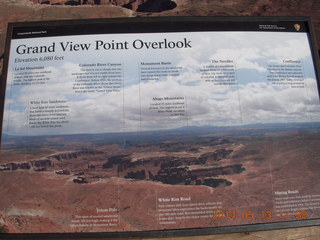 194 8md. Canyonlands National Park - Grandview sign