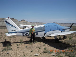 95 8me. Adam and N8377W with cover at Sand Wash