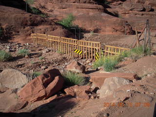 Potash Road drive - fence to Canyonlands National Park