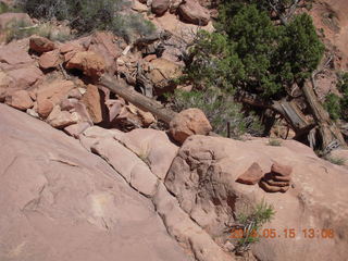 222 8mf. Canyonlands National Park - Lathrop hike - my stick bridge of death