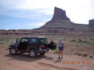 Canyonlands National Park - Lathrop hike - Jeep + Adam on White Rim Road