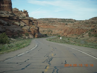 434 8mf. drive back from Canyonlands to Moab