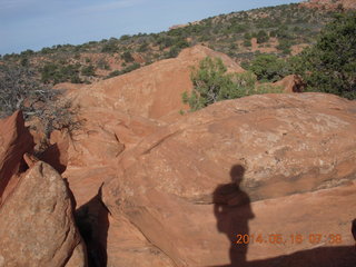 39 8mg. Arches National Park - Devil's Garden hike - my shadow (like Peter Pan)