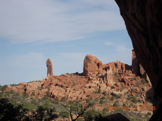 Arches National Park - Devil's Garden hike - Dark Angel from Double O Arch
