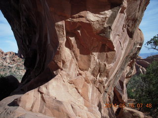Arches National Park - Devil's Garden hike - Double O Arch from inside
