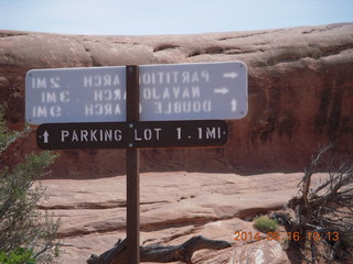 100 8mg. Arches National Park - Devil's Garden hike - sign