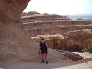 Arches National Park - Devil's Garden hike - Adam in Partition Arch