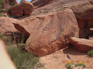 106 8mg. Arches National Park - Devil's Garden hike - rockfall near my favorite hole in the rock