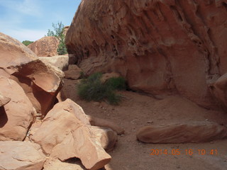 109 8mg. Arches National Park - Devil's Garden hike - rockfall near my favorite hole in the rock