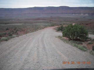 drive back on dirt road from Fisher Tower