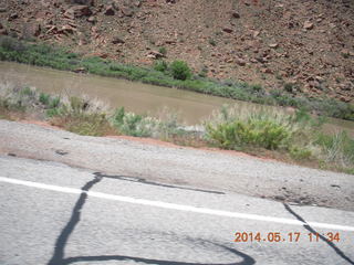 drive to Mack Mesa - Utah highway 128 - Colorado River