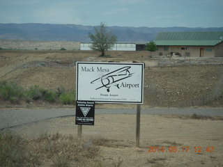 Mack Mesa airport sign