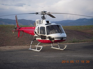 172 8mh. Mack Mesa airport - helicopter