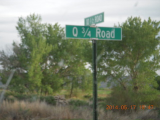 184 8mh. Mack Mesa drive - O 3/4 Road and 10 1/2 Road sign