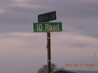 190 8mh. Mack Mesa drive - Old 6 & 50 and 10 Road sign