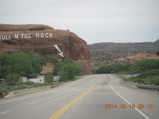 driving to Needles - Hole in the Rock