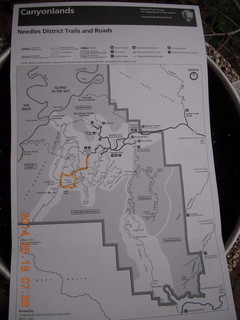 39 8mj. Canyonlands National Park - Needles map