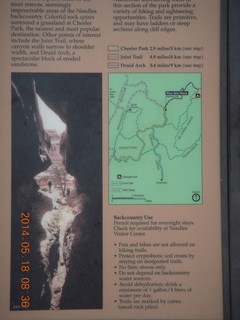 Canyonlands National Park - Needles - Elephant Hill trailhead sign