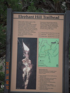 Canyonlands National Park - Needles - Elephant Hill trailhead sign