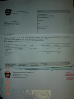 Pennsylvania PA turnpike refund