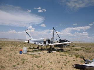 13 8mw. disassembly of n8377w at sand wash airstrip