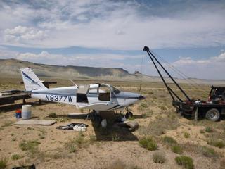 16 8mw. disassembly of n8377w at sand wash airstrip