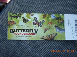 103 8nm. Butterfly Wonderland ticket