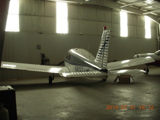 34 8px. N8377W all shiny in Beegles hangar at Greeley (GXY)