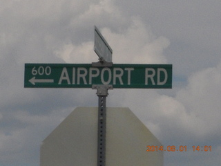 47 8q1. Airport Road sign at Greeley (GXY)
