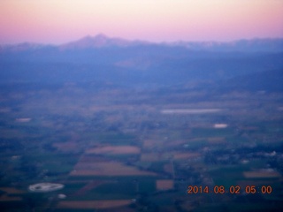 6 8q2. aerial - pre-dawn view of the front range of the Rockies