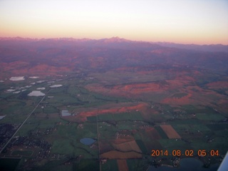 aerial - pre-dawn view of the front range of the Rockies