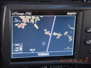 15 8q2. terrain view on my Garmin 296 GPS