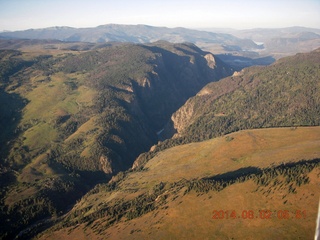 38 8q2. aerial - Colorado - Rocky Mountains - along I-70