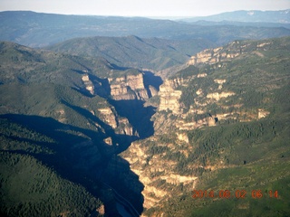 50 8q2. aerial - Colorado - Rocky Mountains - along I-70