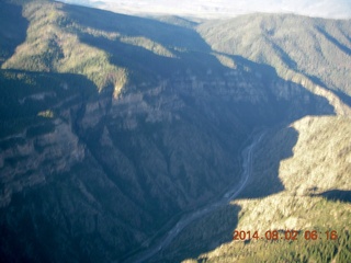 52 8q2. aerial - Colorado - Rocky Mountains - along I-70