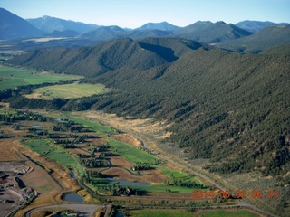 56 8q2. aerial - Colorado - Rocky Mountains - along I-70