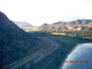 62 8q2. aerial - Colorado - climbing out from Glenwood Springs