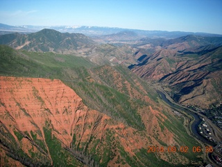 69 8q2. aerial - western Colorado - Glenwood Springs area