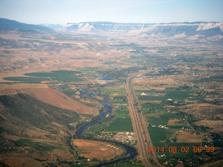 70 8q2. aerial - western Colorado - Glenwood Springs area